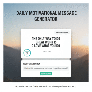 Daily Motivational Message Generator